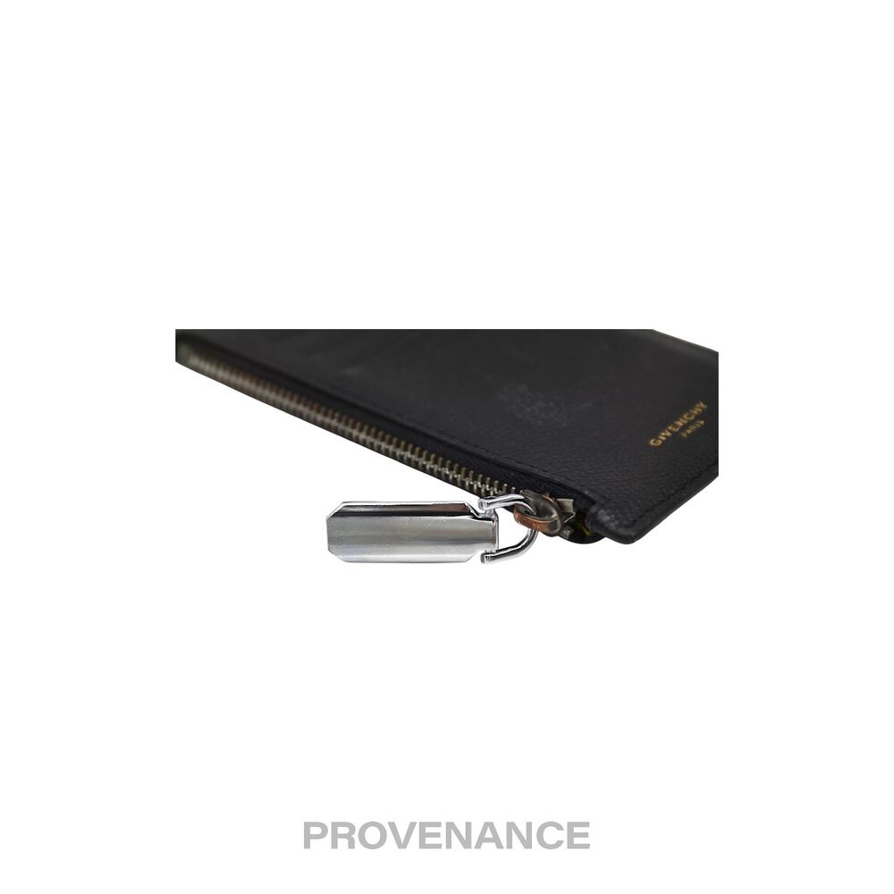 🔴 Givenchy Vertical Card Holder Wallet - Black Yellow - Picture 7 of 11